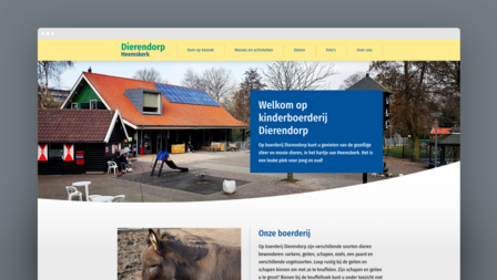 Die Themen-Website von Dierendorp Heemstede zum Streichelzoo 